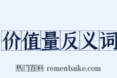价值量反义词是什么意思的图片